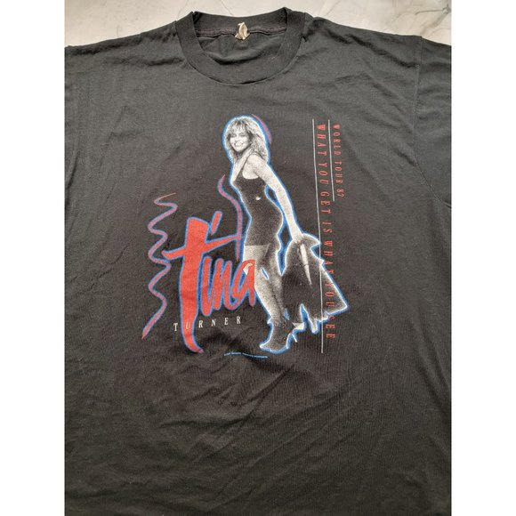 Vintage 1987 Tina Turner Break Every Rule World Tour Tee XL - Picture 1 of 7